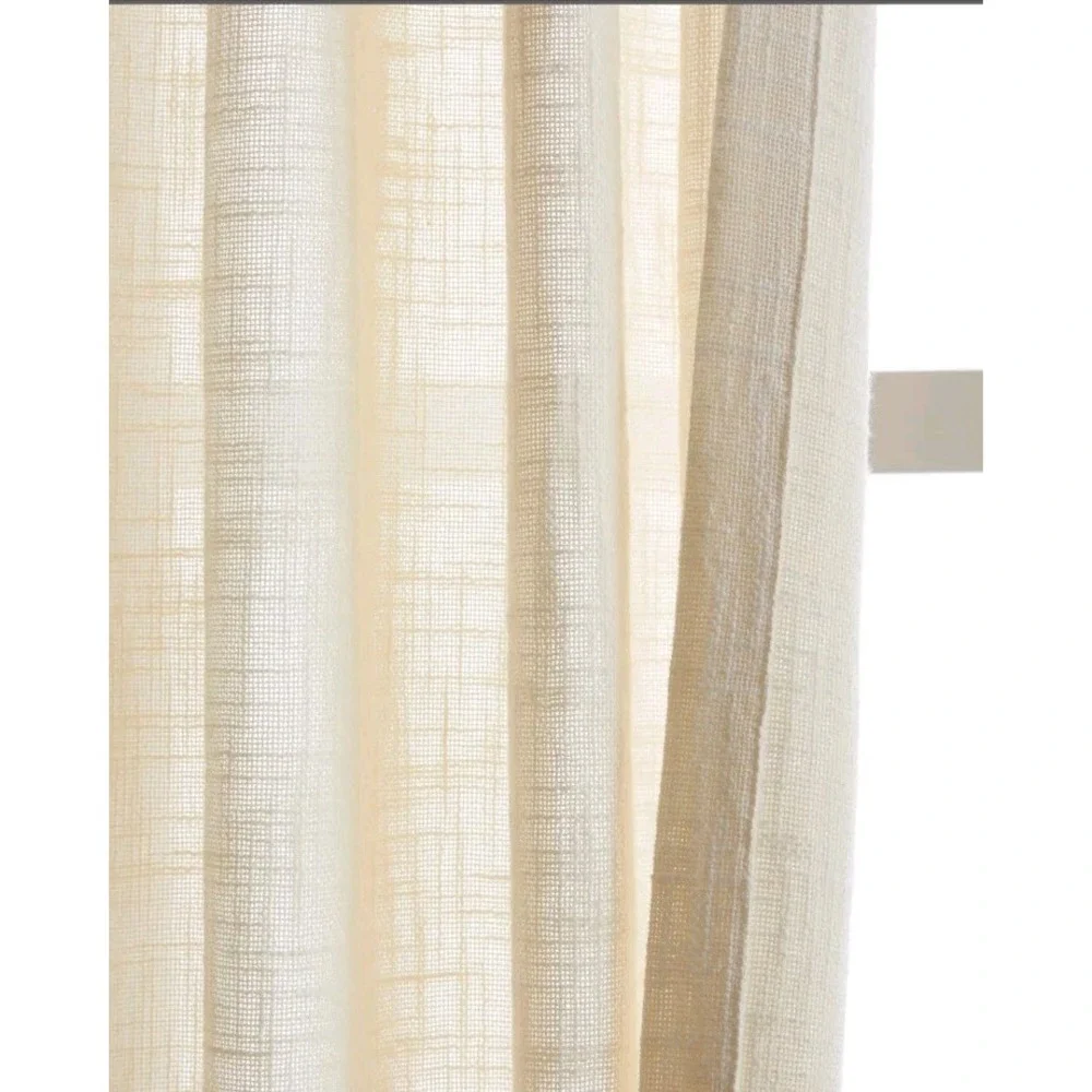 Quince 100% Cotton Sheer Curtains Set of 2 48